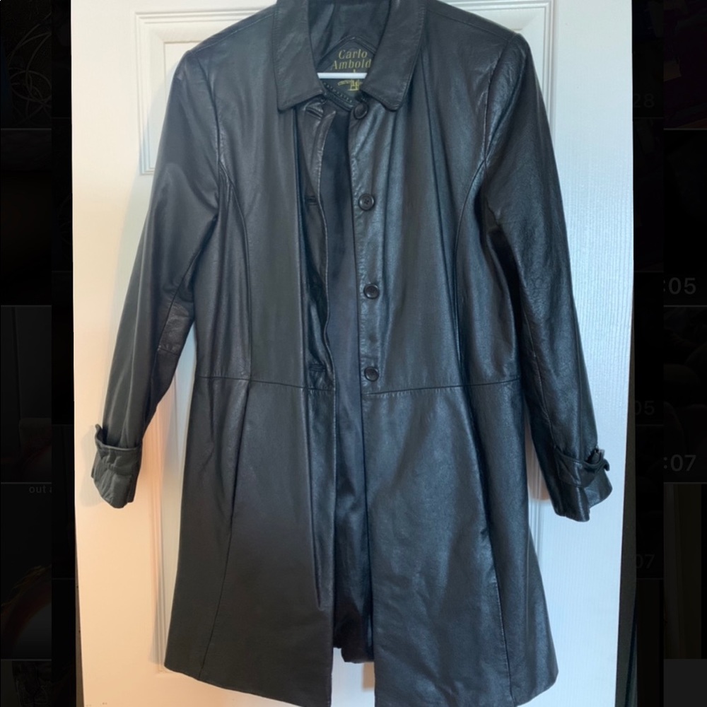 Carlo Amboldi Long Leather Jacket
